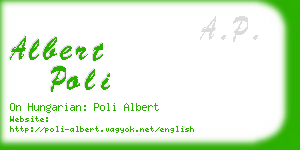 albert poli business card